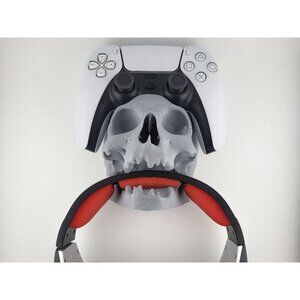 3D Printed PS5 Controller Headset Stand Skull Display Holder Desk or Wall Mount
